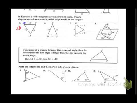 geometry 6-4 concept guide: inequalities in a triangle