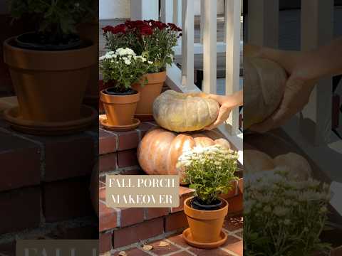 Giving our porch a FALL MAKEOVER 🍂🤎 #falldecor #porchmakeover