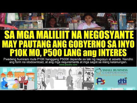 Mga Negosyante, Makakahiram ng P10,000 Above sa DTI, P500 ang Magiging Interes Kada Buwan