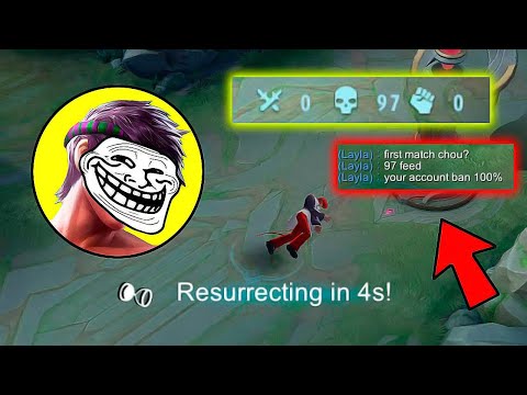 PRANK TOP GLOBAL CHOU FEED 97X !! SYSTEM BAN ME AFTER MATCH! - MLBB