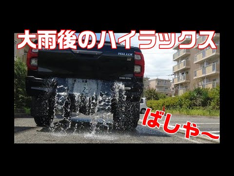 【ハイラックス】大雨後のハイラックス