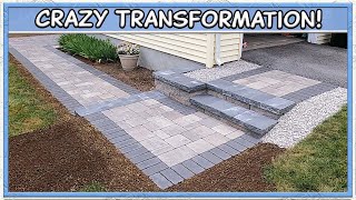 Laying a Paver Walkway & Concrete Block Steps