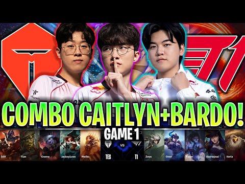 T1 DE FAKER SACA EL COMBO CAITLYN + BARDO!😱 | TES vs T1 Game 1 CUARTOS DE FINAL WORLDS 2024 LVP