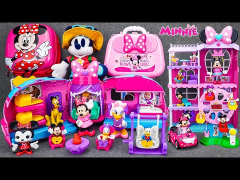 80 Minutes Satisfying with Unboxing Disney Minnie Mouse Toys Camper Van & Miniature House | ASMR