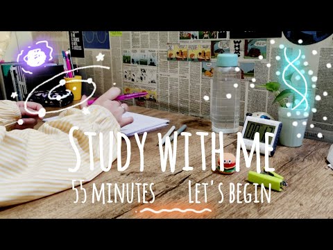 55 Minute STUDY WITH ME || White Noise || #studywithme #study || @CURIOUSMINDSCM