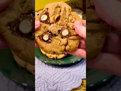 Anyone want a chocolate caramel pretzel peanut butter cookie? #recipe #shorts #shortsvideo