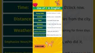 Use of IT in Englis #useofit #english #foryou #spokenenglish