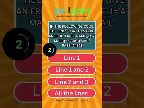 Python Quiz: Variable Naming Errors - Spot the Bugs! #ezlearnglobal