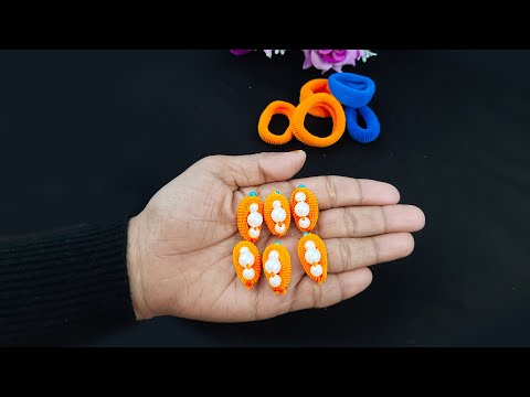 Amazing Flower Craft Ideas with Hair Rubber Bands | Hand Embroidery Trick | Sewing Hack