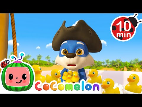 5 Little Duckies On The Pirate Ship 🐥 | CoComelon Animal Time | Moonbug Kids - Farm Animals