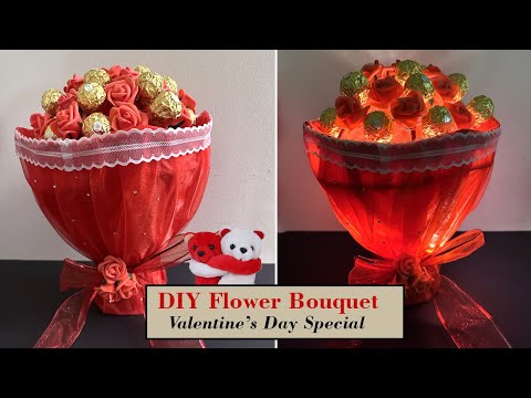 DIY Bouquet with Flowers and Chocolates l l Valentine's day special Bouquet