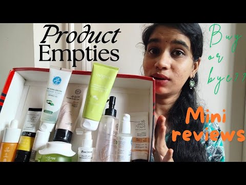 தமிழில் - Product empties + Mini Review + Will I repurchase them? #tamilskincareblogger