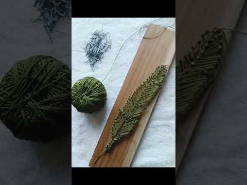 string art leaf#easyart #artlover #homemade #youtubeshorts