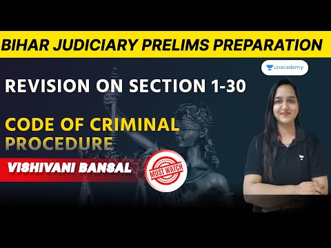 Revision on Sections 1- 30 of CRPC | Bihar Judiciary Preparation 2023 | Vishivani Bansal | Unacademy