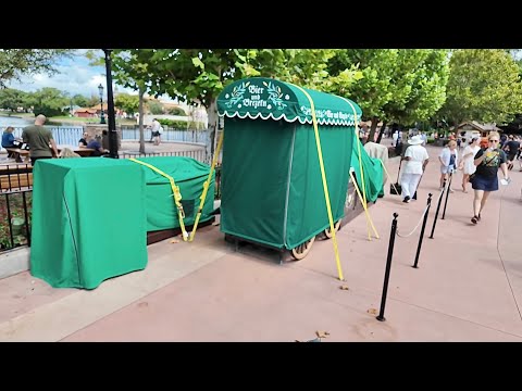 Disney World Gets Ready For Hurricane Milton - Park Hopping To EPCOT On Windy Skyliner / Pre Closing