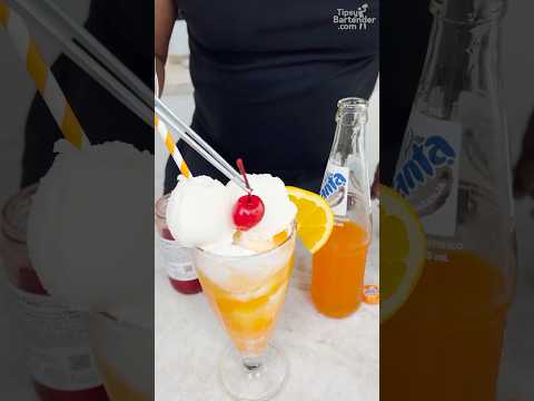 Orange Soda Float #cocktail #icecream #orange