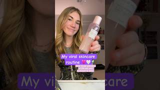 MY VIRAL SKINCARE ROUTINE🤍🩵 #skincareroutine #viralskincare #glowrecipe #drunkelephant #shorts