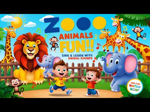 Zoo Animals for Toddlers | Fun and Educational Song for Kids | Nursery Rhymes and Animal Sounds