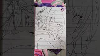 Drawing 常闇トワ towa sama part1 (13) #常闇トワ #cutowa #hololive #shorts #drawing #sketch