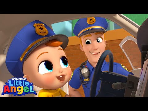 Mr Policeman Keeps Us Safe! 🚓 | Little Angel | Nursery Rhymes