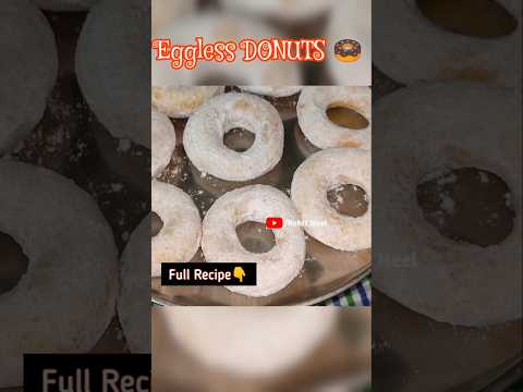 EGGLESS DONUTS 🍩 #shorts #donuts #donutsrecipe #ytshorts #viralvideo