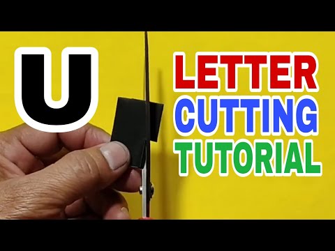 LETTER (U) CUTTING TUTORIAL #lettercutting