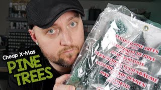 👍👎Cheap Christmas Village Pine Trees - Unboxing & REVIEW - Black Magic Craft