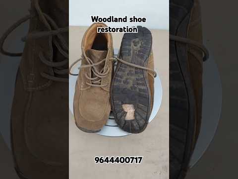 Woodland shoe sole replacement and  renovation . Old vs new. #woodland #woodlandshoes #repair