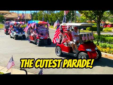 4th Of July GOLF CART PARADE, a BBQ & a red, white and blue salad