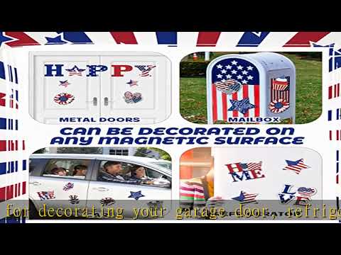 Kanayu 23 Pcs Patriotic Garage Door Decoration 4th July Refrigerator Car Magnets Sticker Magnetic M