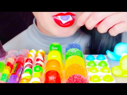 ASMR, Rainbow Dessert Eating Vlog, Mukbang 레인보우 디저트 먹기 @SugarHiASMR