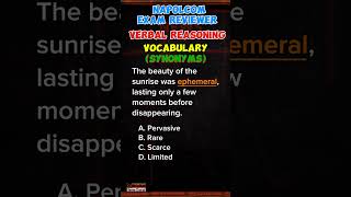 Reviewer for Napolcom Exam | Verbal Reasoning - Synonyms #vocabulary #examreviewer