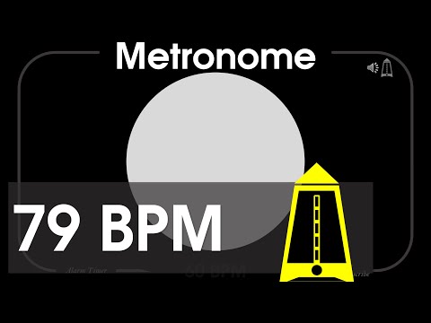 79 BPM Metronome - Andantino - 1080p - TICK and FLASH, Digital, Beats per Minute