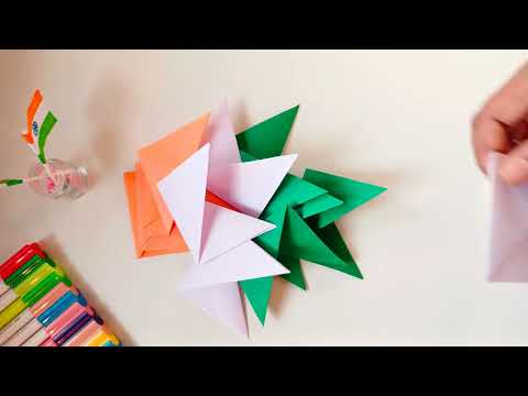 paper flag 🇮🇳 | ndependence day craft ideas for school #craft #15august #preschool