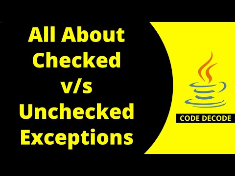 Checked Vs unchecked Exceptions with example in Java Interview Questions and Answers | Code Decode