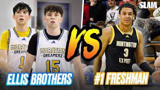 Eli & Isaac Ellis 🆚 #1 Ranked Freshman in HS 😳🔥 | Moravian Prep vs Huntington Prep 🚨