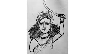 pencil sketch of Rani lakshmibai #shorts #ytshortsvedio #Lakshmibai