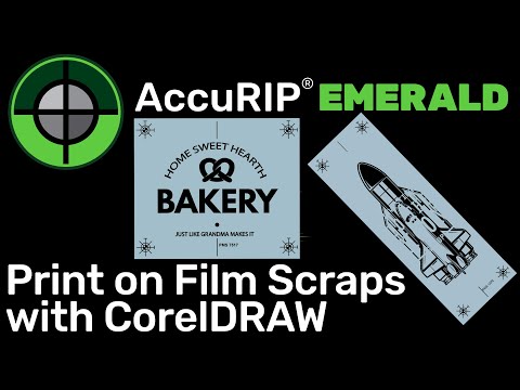 AccuRIP Emerald - How to Print on Film Scraps with CorelDRAW