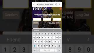 Free fire new redeem code today Free fire redeem is North Africa server