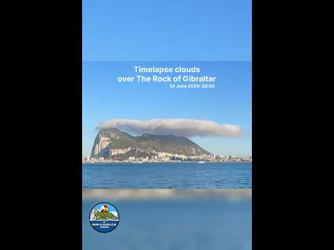 Timelapse Clouds over The Rock of Gibraltar 24 June 2024 #shorts