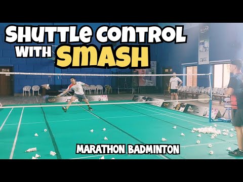 Shuttle Control with Smash - Multi shuttle badminton training