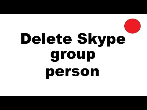 Remove Skype group or individual