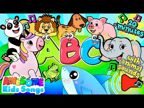 Animal ABCs & Learning Songs for Kids | Fun Animal Sounds Compilation #AwesomeKidsSongs