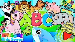 Animal ABCs & Learning Songs for Kids | Fun Animal Sounds Compilation #AwesomeKidsSongs