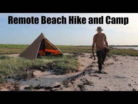 Beach Wild Camp with Kent Survival.  Big Hike Along the River Thames. Abandoned Forts.