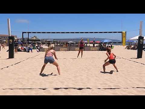 2022 AVPJunior Nationals - Girls 18U Day 1 Pool - Moss/Galley vs Edwards/Schrock Set 3