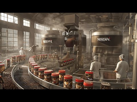 How Nescafe Coffee Is Made in the factory | Coffee Bean Harvesting Process