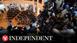 Protest in parliament as Shehbaz Sharif elected prime minister of Pakistan