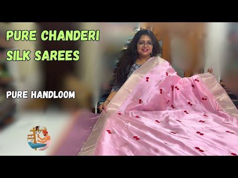 ప్యూర్ చందేరి పట్టు శారీస్. Exclusive Chanderi Silk Sarees Collection Light as a Feather.