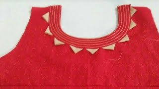 Easy Designer Neck Design With Anchor Thread For Eid Special